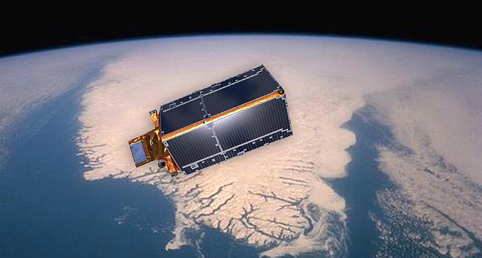Der Satellit Â«CryoSat-2Â» Ã¼ber GrÃ¶nland. Gestartet wurde der Satellit am 8. April 2010. Die Mission war zunÃ¤chst auf drei Jahre ausgelegt, sie wurde aber wegen des guten Zustands des Satelliten und der hohen QualitÃ¤t der gewonnen Daten bis 2017Vorlage:Zukunft/In 3 Jahren verlÃ¤ngert.